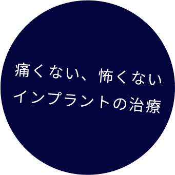 痛くない、怖くないインプラント治療